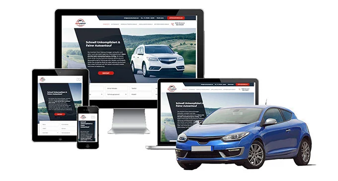 ankauf mobil Ankaufseite mobil – Autoankauf Bad Schwartau mit rotem PKW